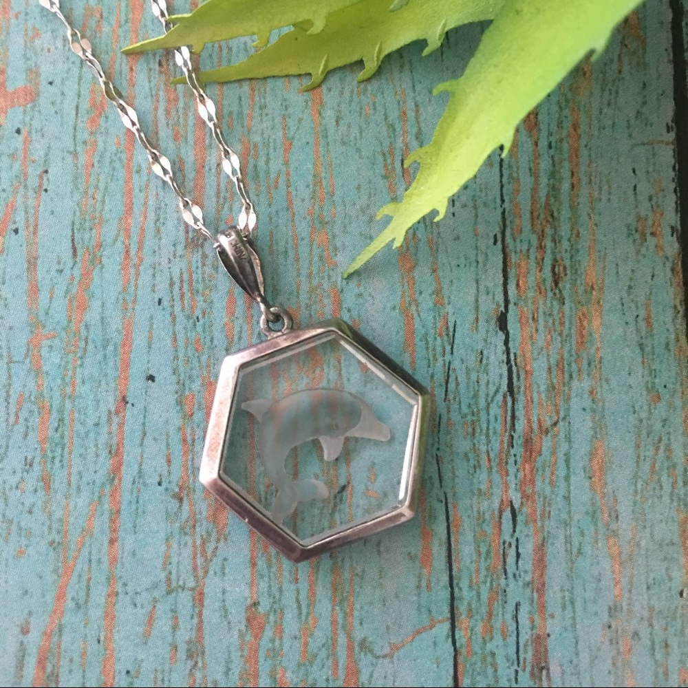 Dolphin Intaglio Pendant by Serendipity